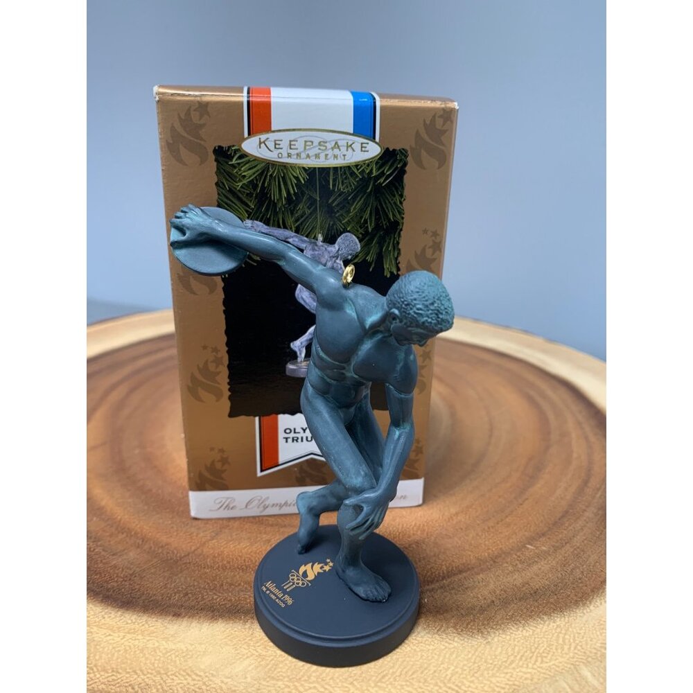 Vintage Hallmark Keepsake Ornament Olympic Triumph 1996 Ed Seale Bronze Figurine